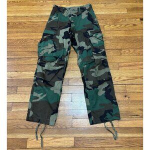 US Military Woodland Camouflage Trouser Combat Cargo Pants sz XS SHORT 26x30